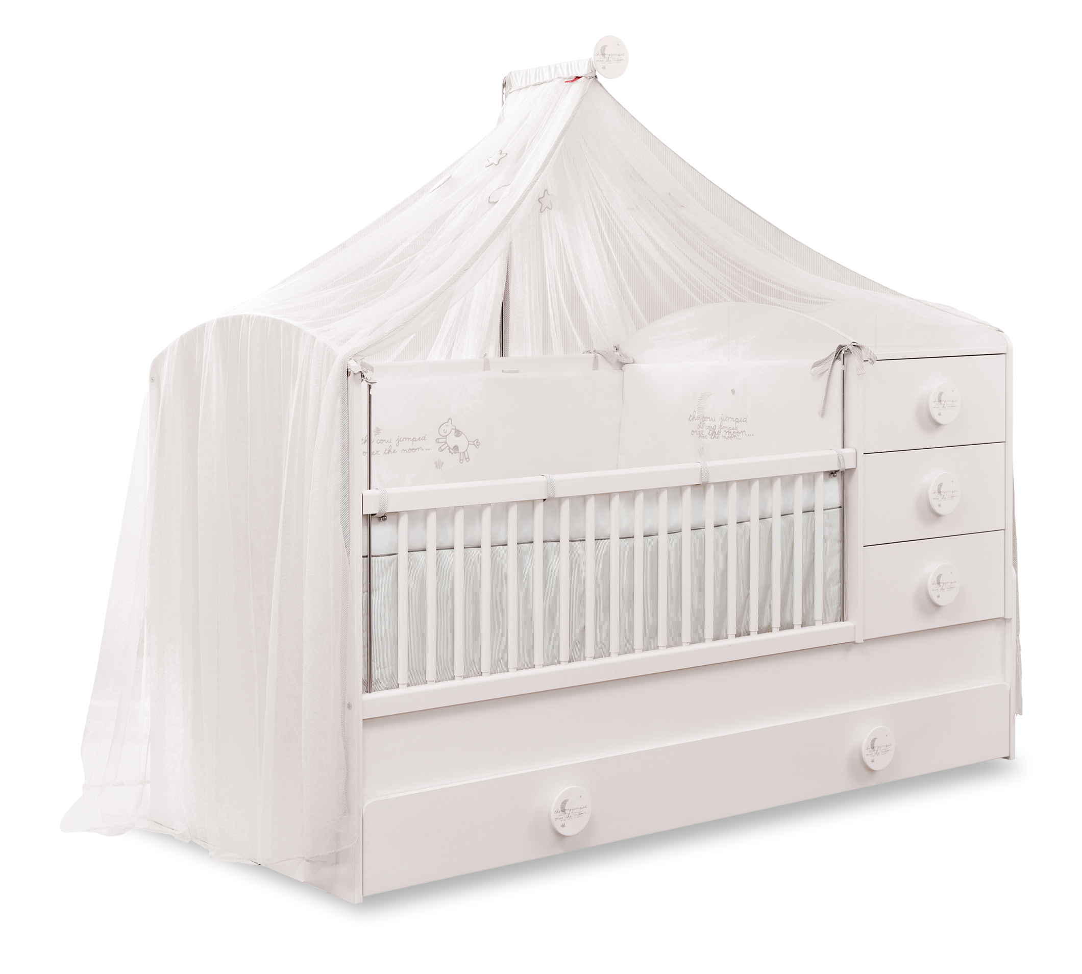 Lettino Trasformabile per neonati con letto genitore Baby Cotton bianc –  Donne's Home