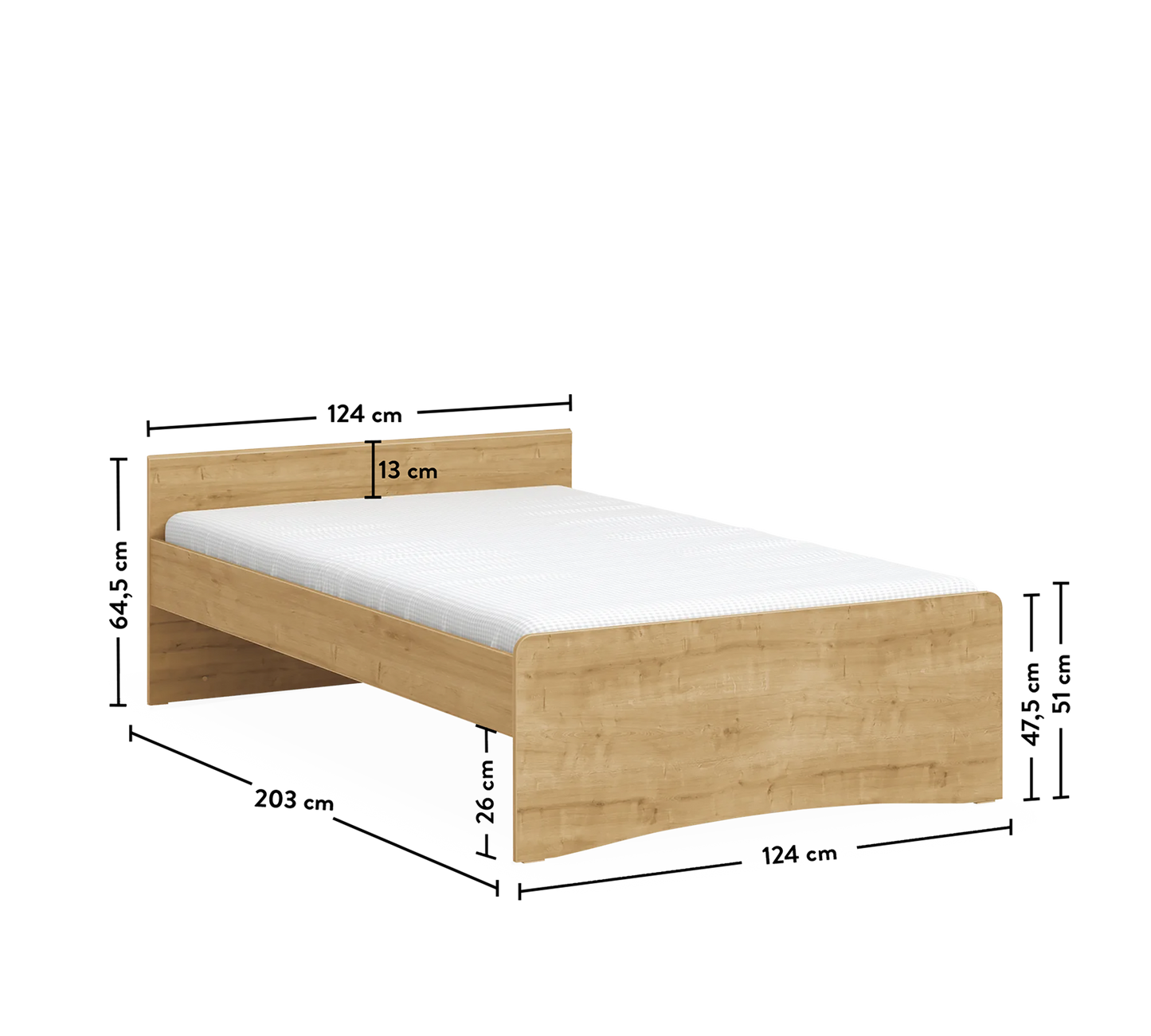 Letto Mocha Senza Testata (100x200 cm)