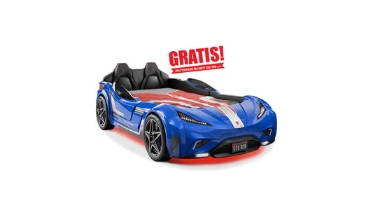 Gt-e Autoletto per bambini - Blu - (Materasso gratis)