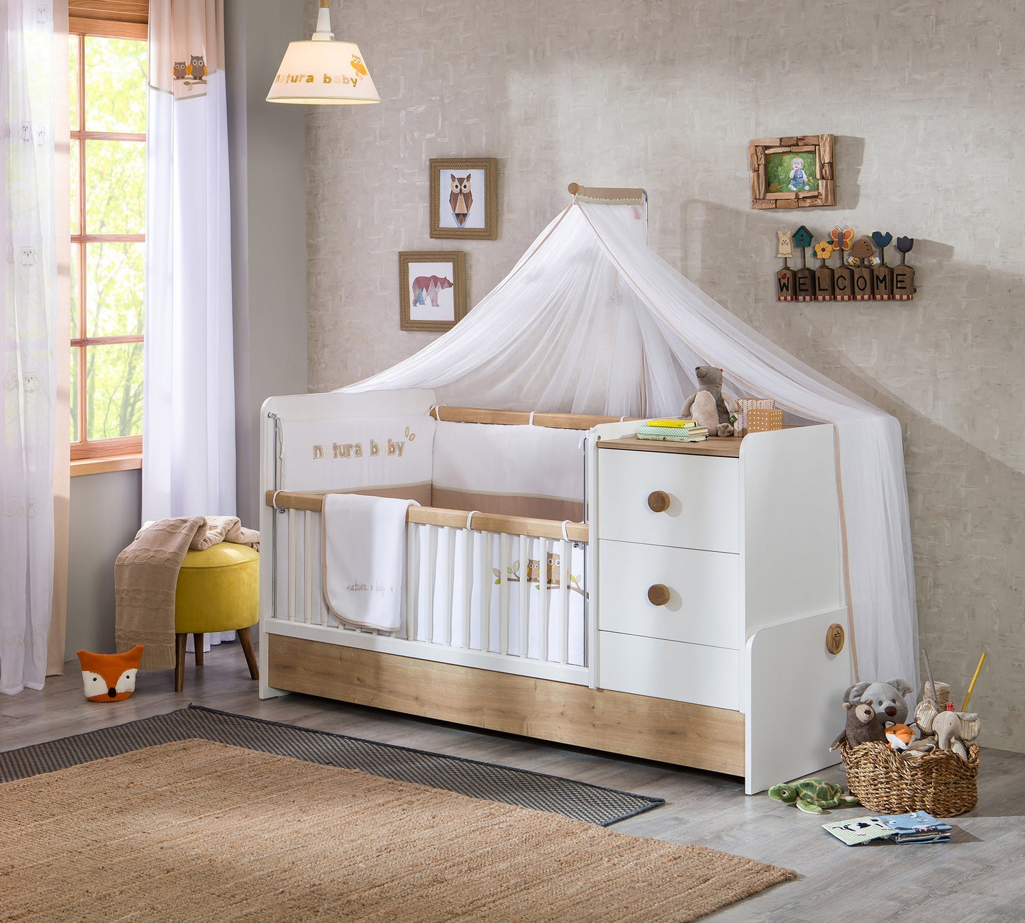 Lettino Trasformabile Natura Baby 75x160 Cm