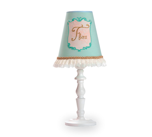 Lampada Paradiso Classica 22x46 in Legno con Dettagli Ricamati per Neonati e Bambini