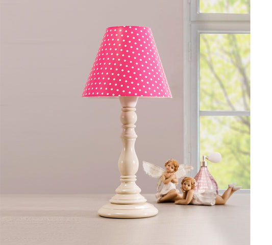 Lampada Dotty Rosa Elegante per Bambine – Illumina con Calore 22x46 cm, Design Dove Sogni Prendono Vita